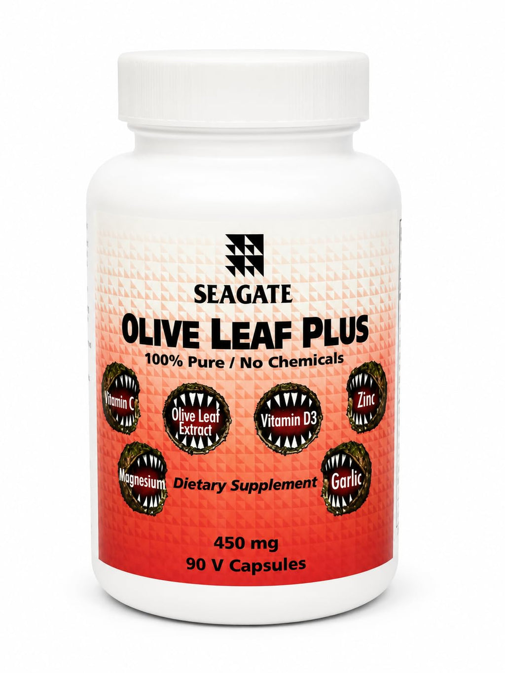 Seagate Olive Leaf Plus 450mg Immune Support - 90 Vegetarian Capsules