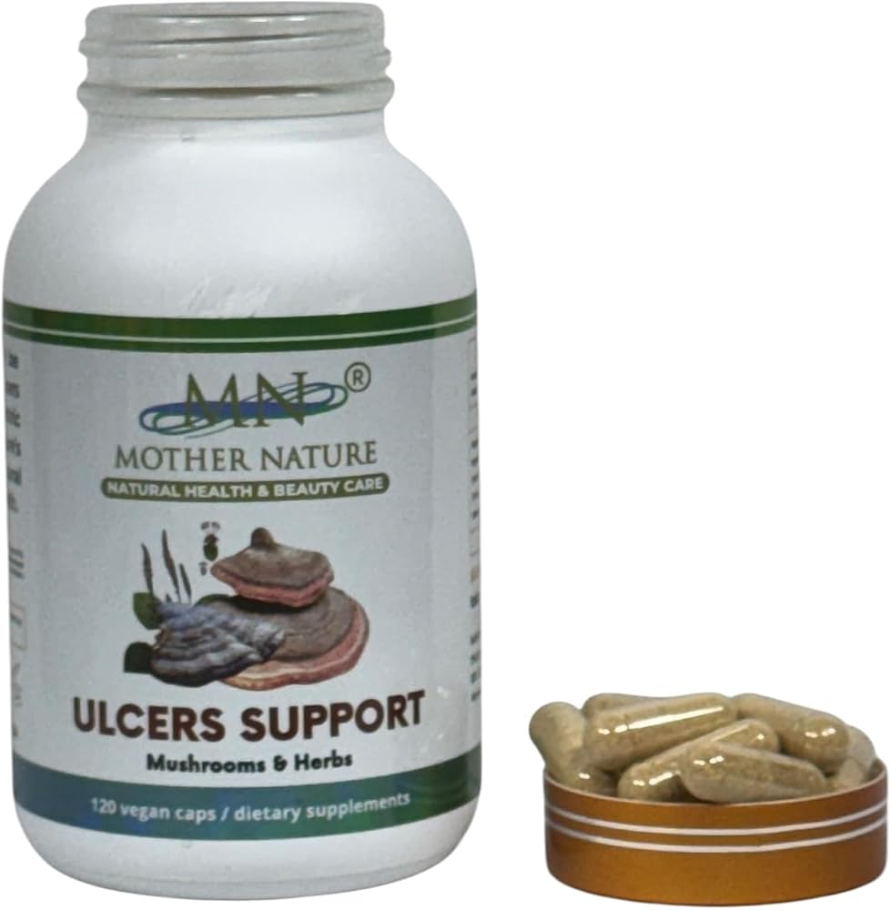 Mn Mother Nature Ulcers Support Mushroom - 120 Vegan Capsules - image 5