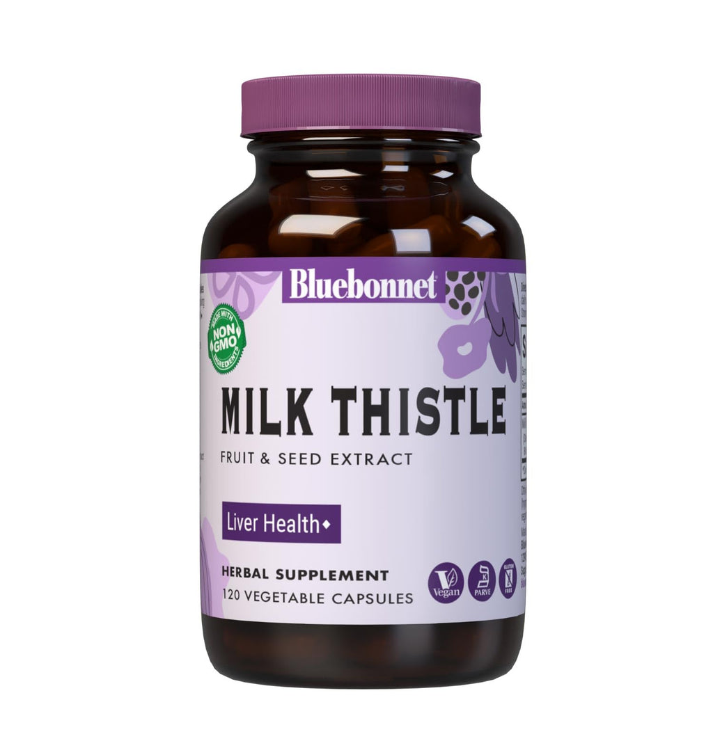 BlueBonnet Milk Thistle Fruit & Seed Extract - 120 Vegetable Capsules