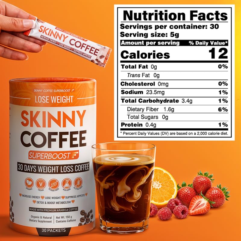 Skinny Coffee SuperBoost Weight Loss Coffee - 30 Servings - image 6