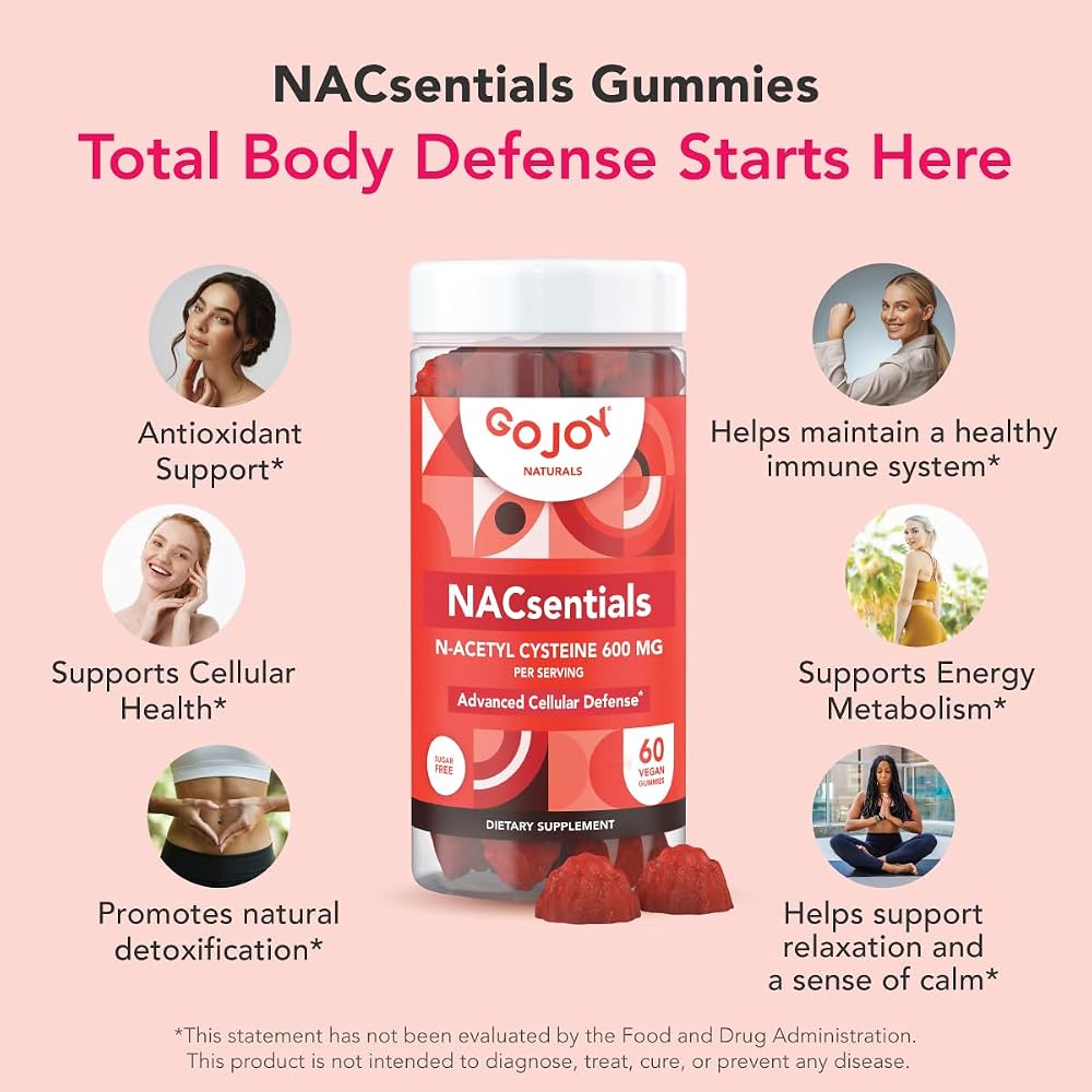 GOJOY NATURALS NACsentials 7-in-1 NAC Gummies 600mg - 60 Count - image 5