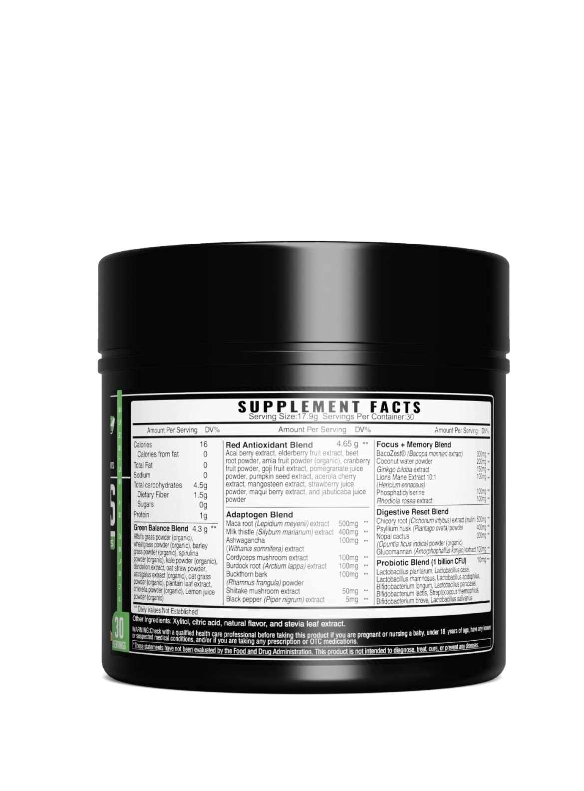 EC Sports Greens & Reds Blend Peach Berry Powder - 30 Servings - image 2