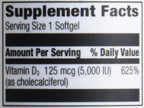 Amazon Elements Vitamin D3 5000 IU - 180 Softgels - image 2