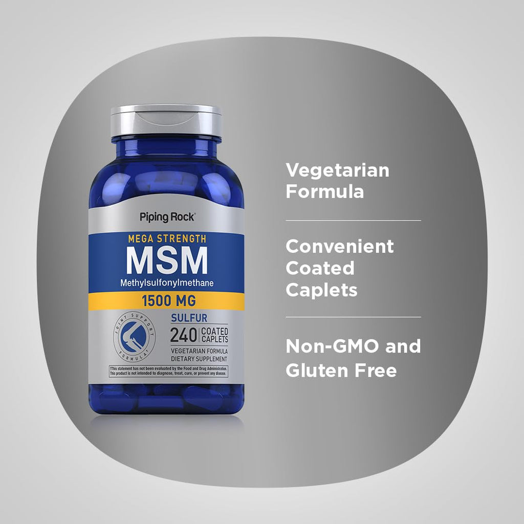 Piping Rock MSM Supplement 1500 mg - 240 Caplets - image 4