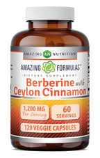 Amazing Nutrition Berberine with Ceylon Cinnamon 1200 mg