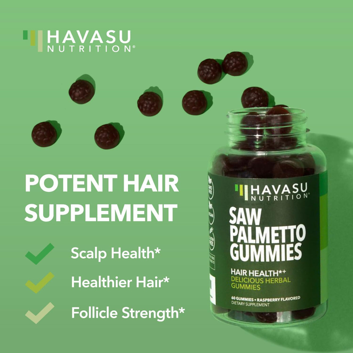 HAVASU NUTRITION Saw Palmetto for Men Gummies - DHT Blocker