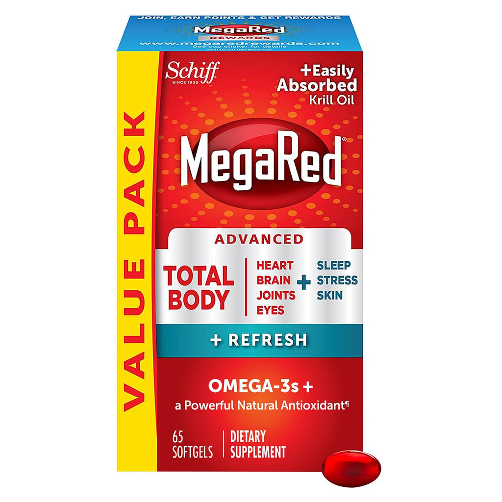 MegaRed Omega-3 Blend Total Body + Refresh 500mg - 65 Softgels