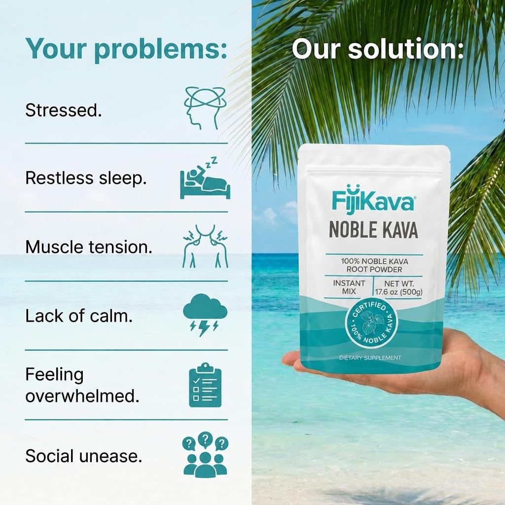 FijiKava Instant Micronized Noble Kava Powder - 500g - image 3