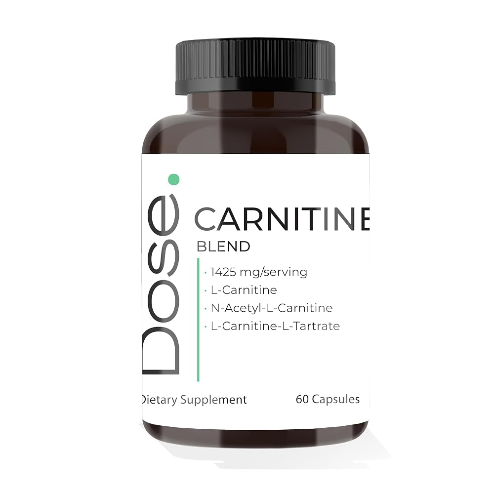 DOSE Carnitine Blend Premium Multivitamin for Daily Wellness - 60 Capsules