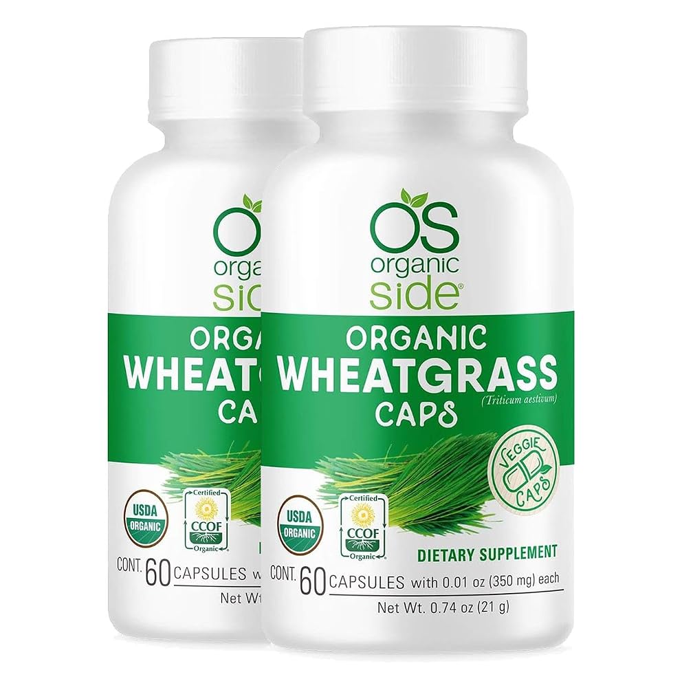OS Organic Side Organic Wheatgrass Capsules - 120 Count