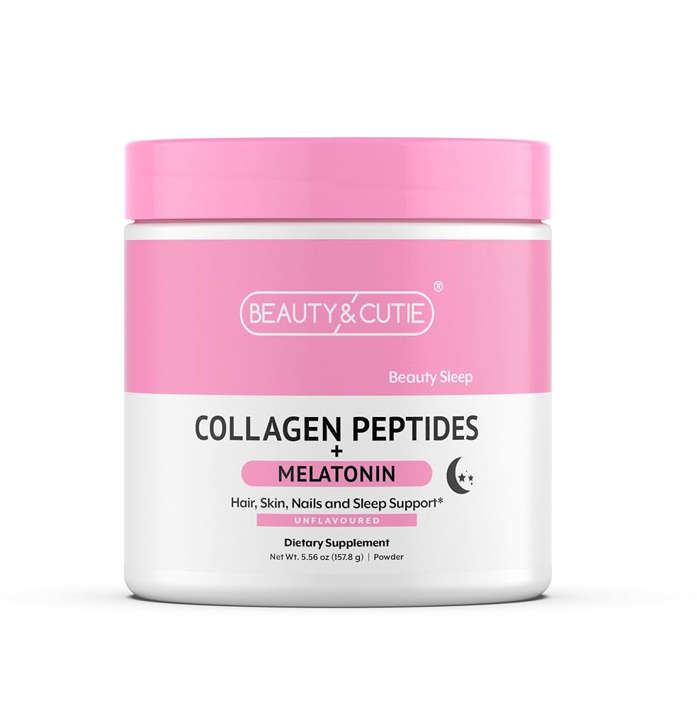 BEAUTY AND CUTIE Melatonin 5 mg Collagen Peptides Powder - 5.56 oz