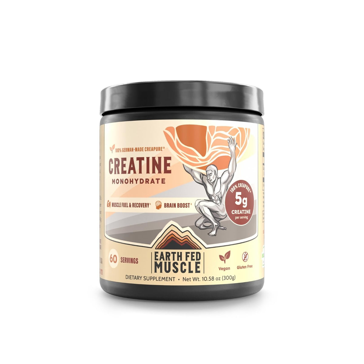 Earth Fed Muscle Creatine Monohydrate Powder - 300g