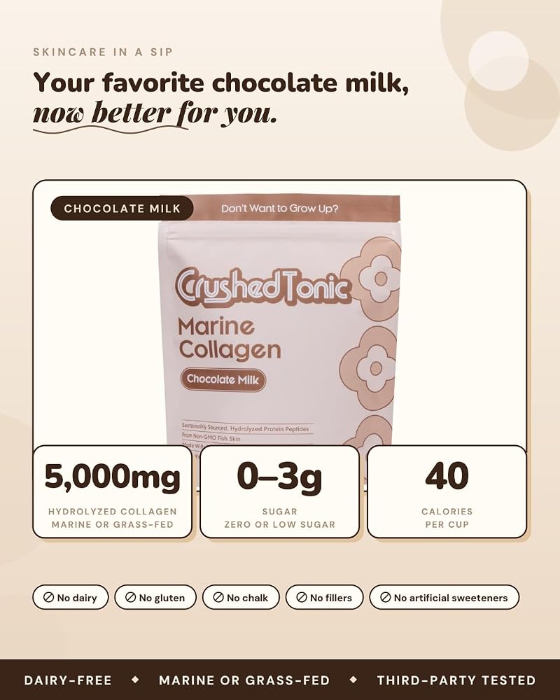 Crushed Tonic Korean Beauty Collagen Powder Arabica Coffee - 1 Month - image 2