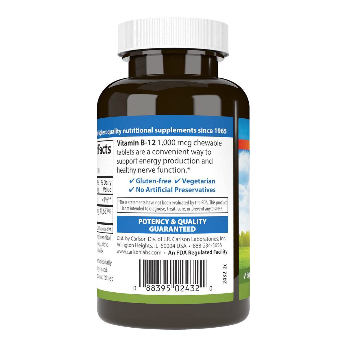 Carlson Labs B-12 1000mcg Tablets