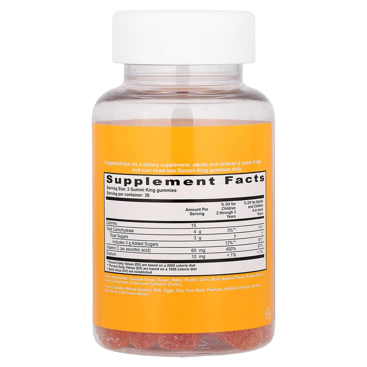 Gummi King Vitamin C Supplement Orange - 60 Gummies - image 2
