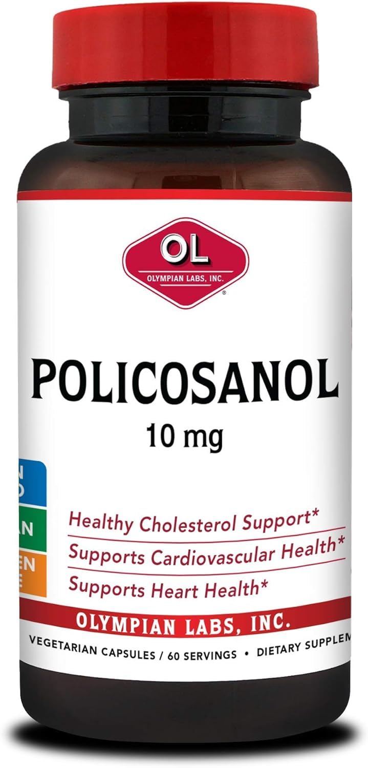 Olympian Labs Policosanol 10mg Vegetarian Capsules - 60 Count