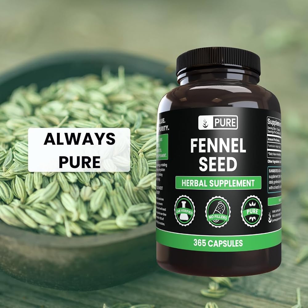 PURE ORIGINAL INGREDIENTS Fennel Seed - 365 Capsules - image 4