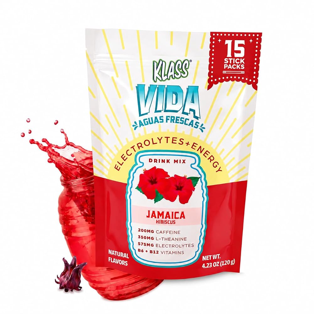 KLASS VIDA Hydration + Energy Sugar-Free Powder Packets Electrolyte