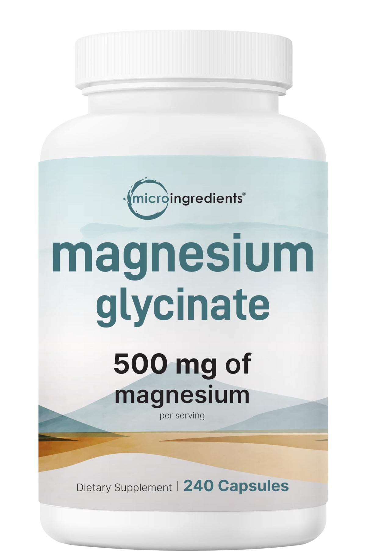 Micro Ingredients Magnesium Glycinate 500mg - 240 Capsules