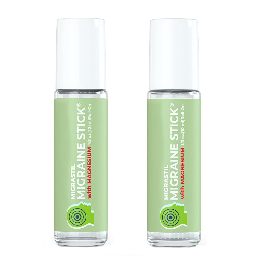 Migrastil Migraine Stick with Magnesium Peppermint Eucalyptus - 2-Pack