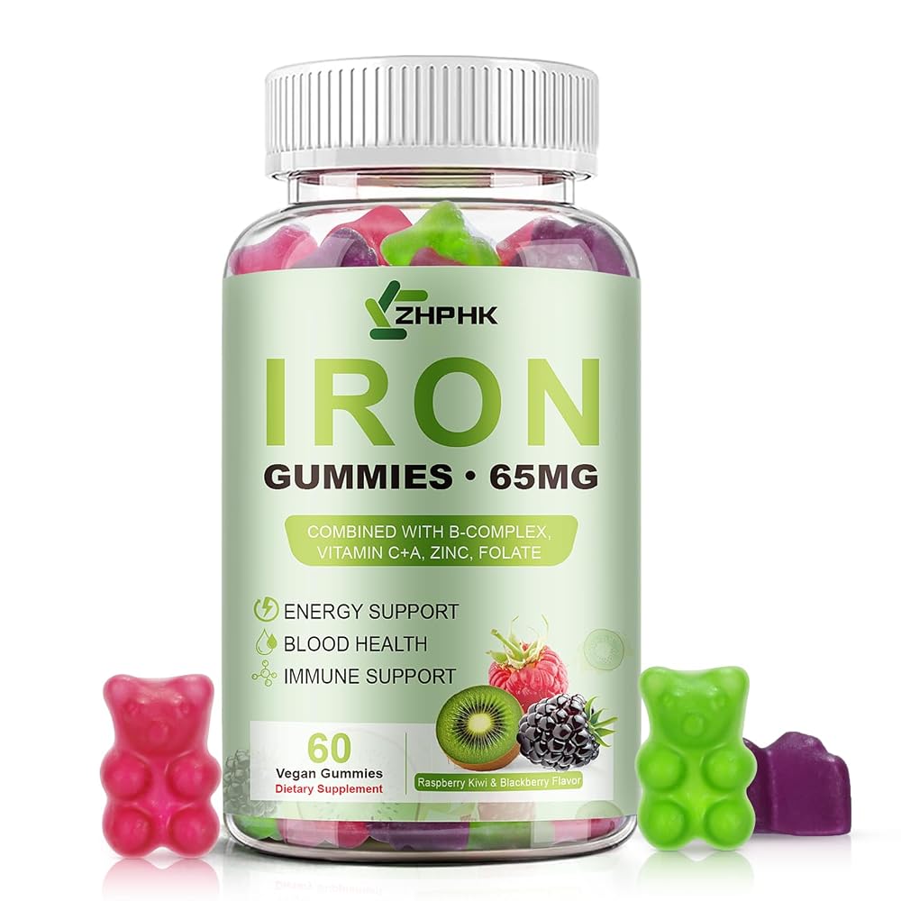 ZHPHK Iron Supplement Gummies with Vitamin A