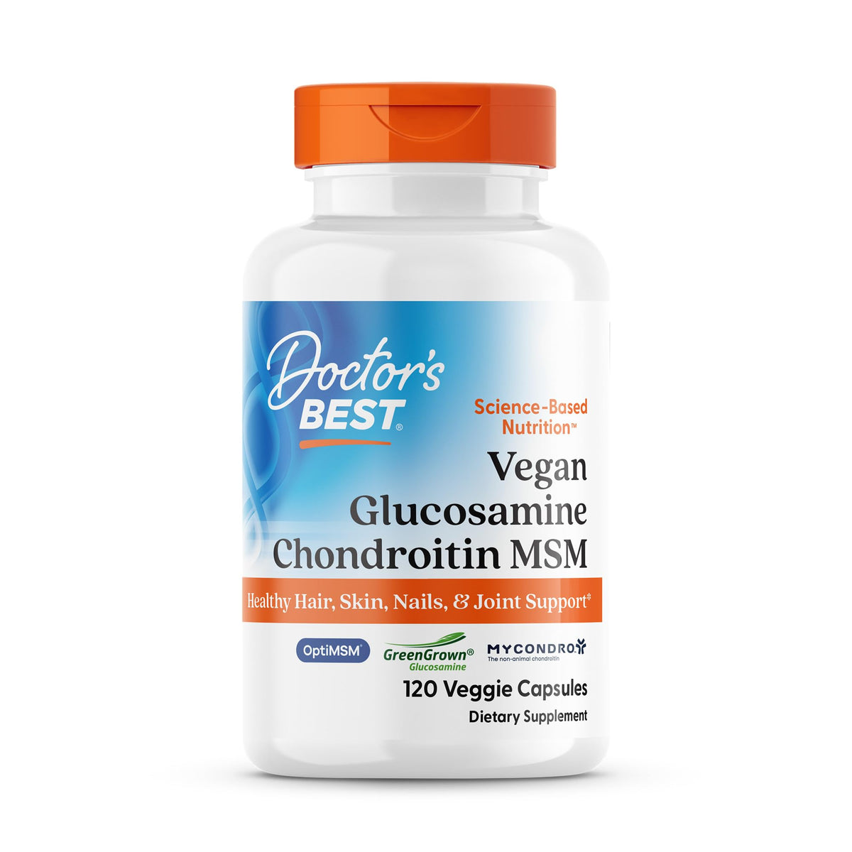 Doctor's BEST Vegan Glucosamine Chondroitin MSM - 120 Capsules