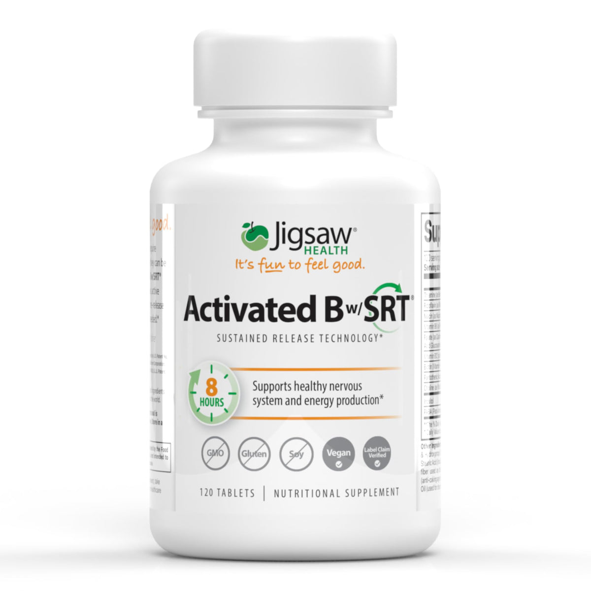 Jigsaw Health Activated B Complex with SRT - 120 Tablets