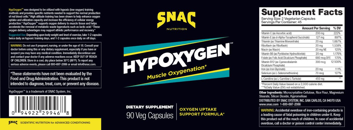 SNAC HypOxygen Oxygenation Enhancement Support - 90 Capsules - image 2