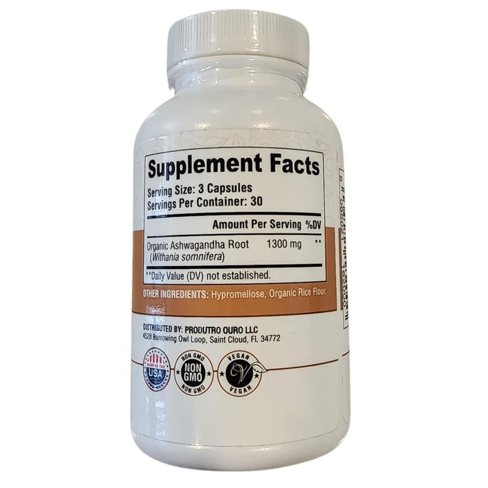ME GUSTA HEALTH Ashwagandha Root Powder 1300mg - 90 Capsules - image 8