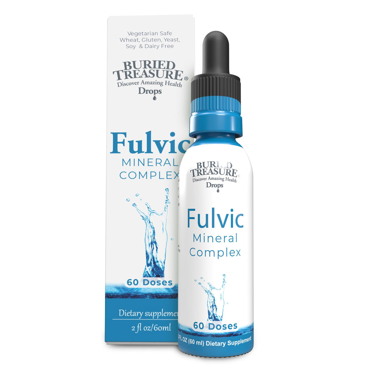 Buried Treasure Fulvic Mineral Drops – 295mg Trace Minerals - 2 fl oz