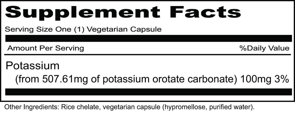 Priority One Potassium Orotate Vegetarian Capsules - 100 Count - image 2