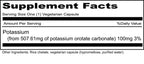 Priority One Potassium Orotate Vegetarian Capsules - 100 Count - image 2