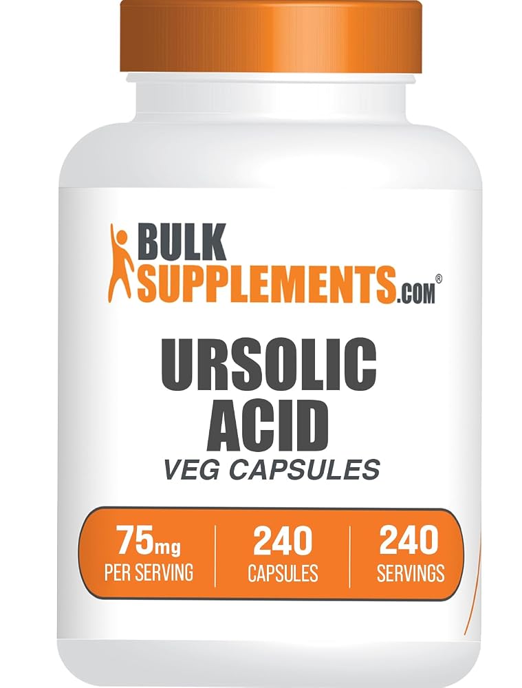 BulkSupplements Ursolic Acid Capsules - 75mg - 240 Count