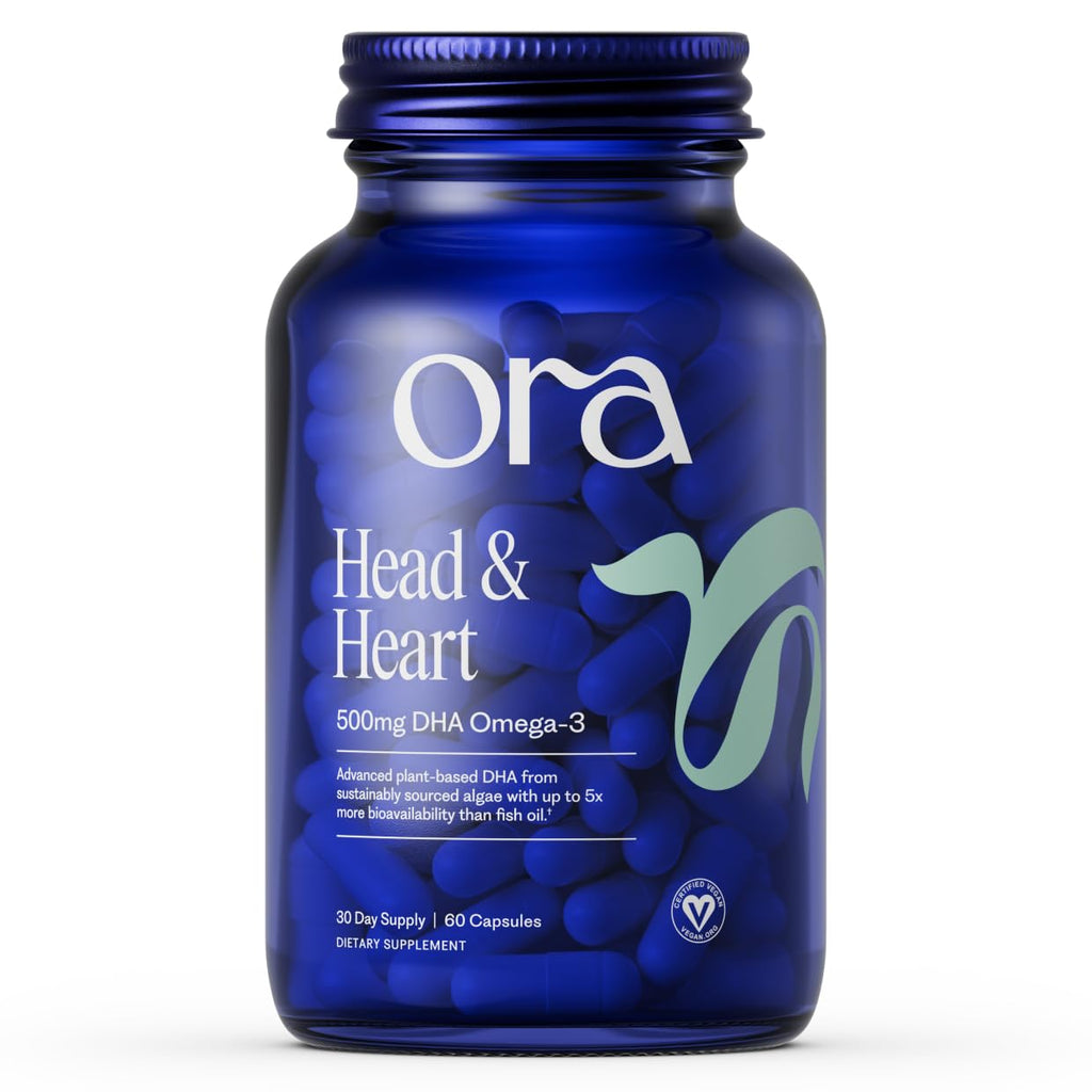 Ora Organic Vegan Omega 3 DHA 500mg for Brain & Heart - 60 Capsules