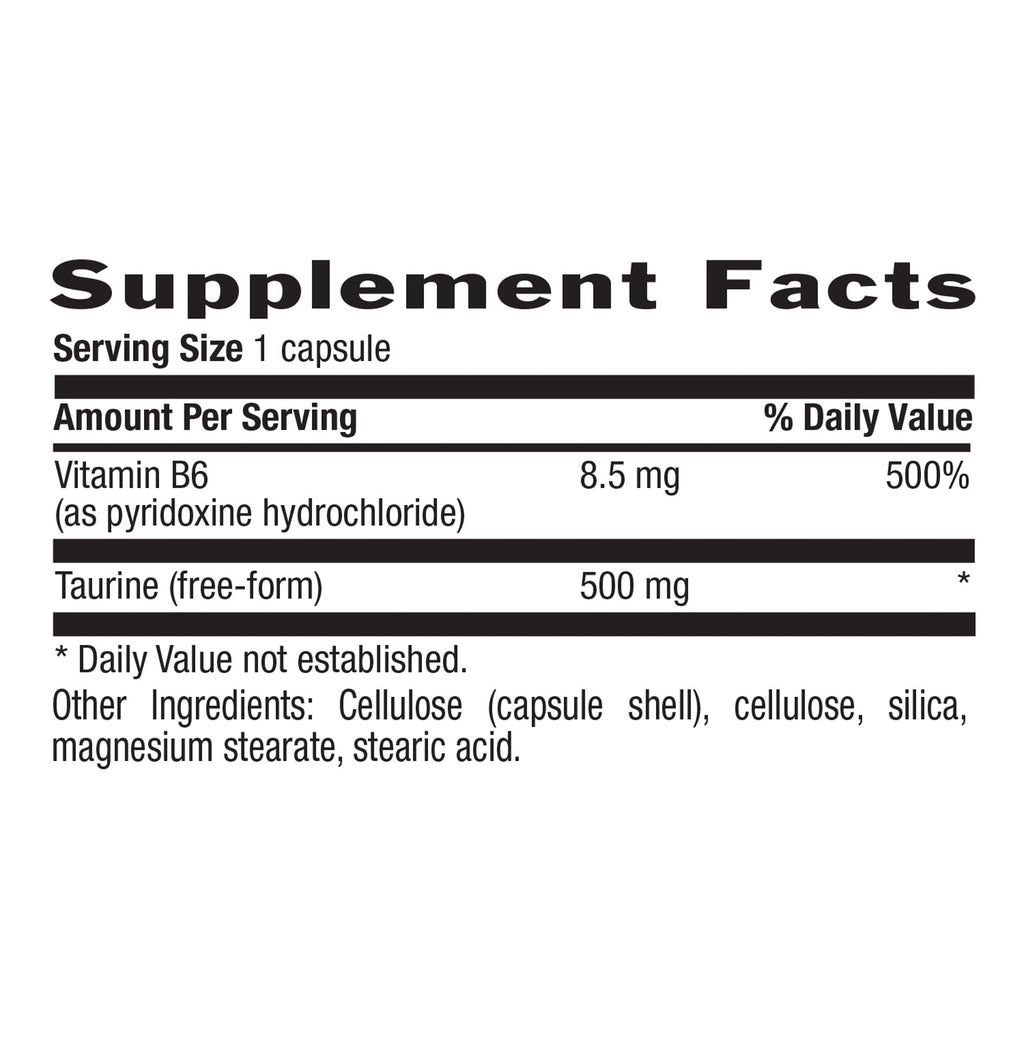 Country Life Taurine 500 mg with Vitamin B6 - 100 Vegan Capsules - image 2