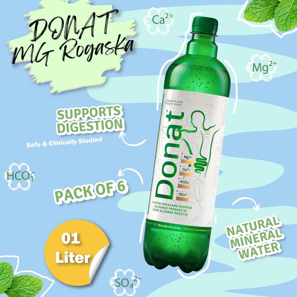 SORINA Rogaska Donat Mg Mineral Water - 6 x 1L Bottles - image 5