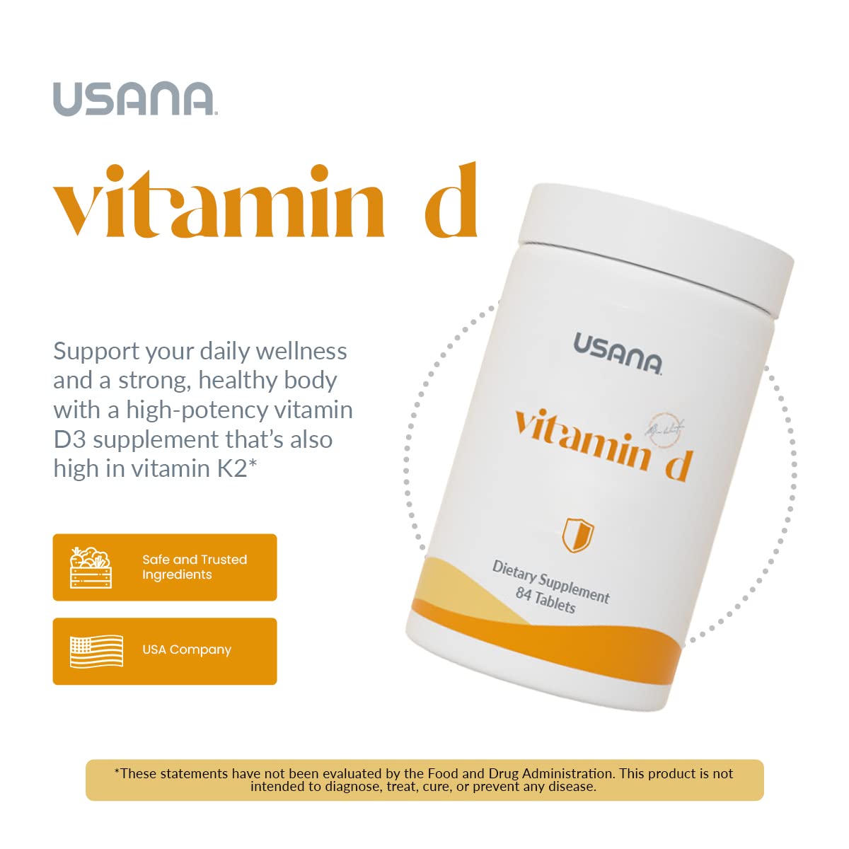 USANA Vitamin D Maximum Strength 2000 IU - 84 Tablets - image 3