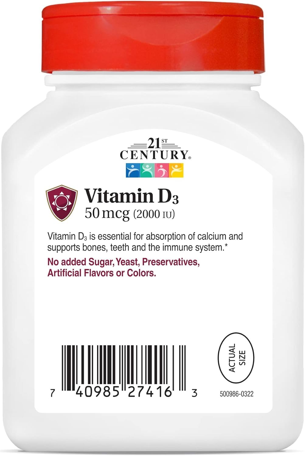 21st Century Vitamin D3 2000 IU - 750 Softgels - image 3
