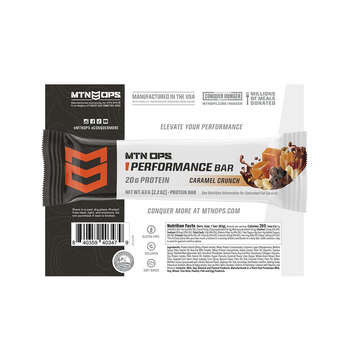 MTN OPS Caramel Crunch Performance Protein Bars - 10 Count - image 5