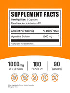 BulkSupplements Agmatine Sulfate Capsules - 180 Count - image 2