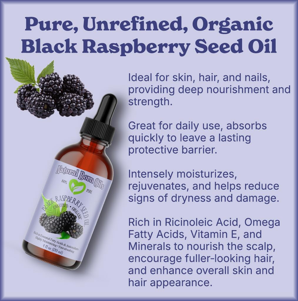 Natural Born Oils Black Raspberry Seed Oil - 8 Fl Oz - image 3