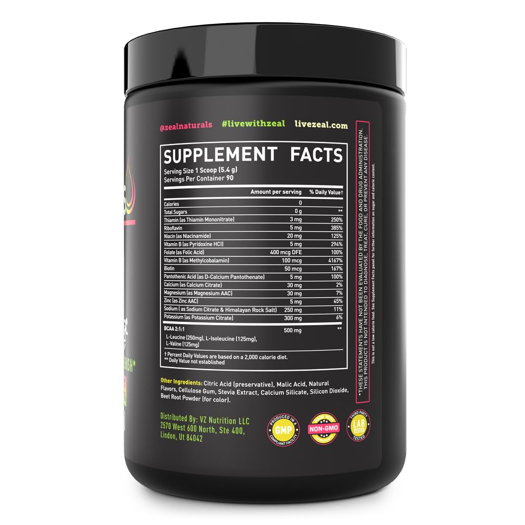 Zeal Naturals Electrolyte Powder - 90 Servings