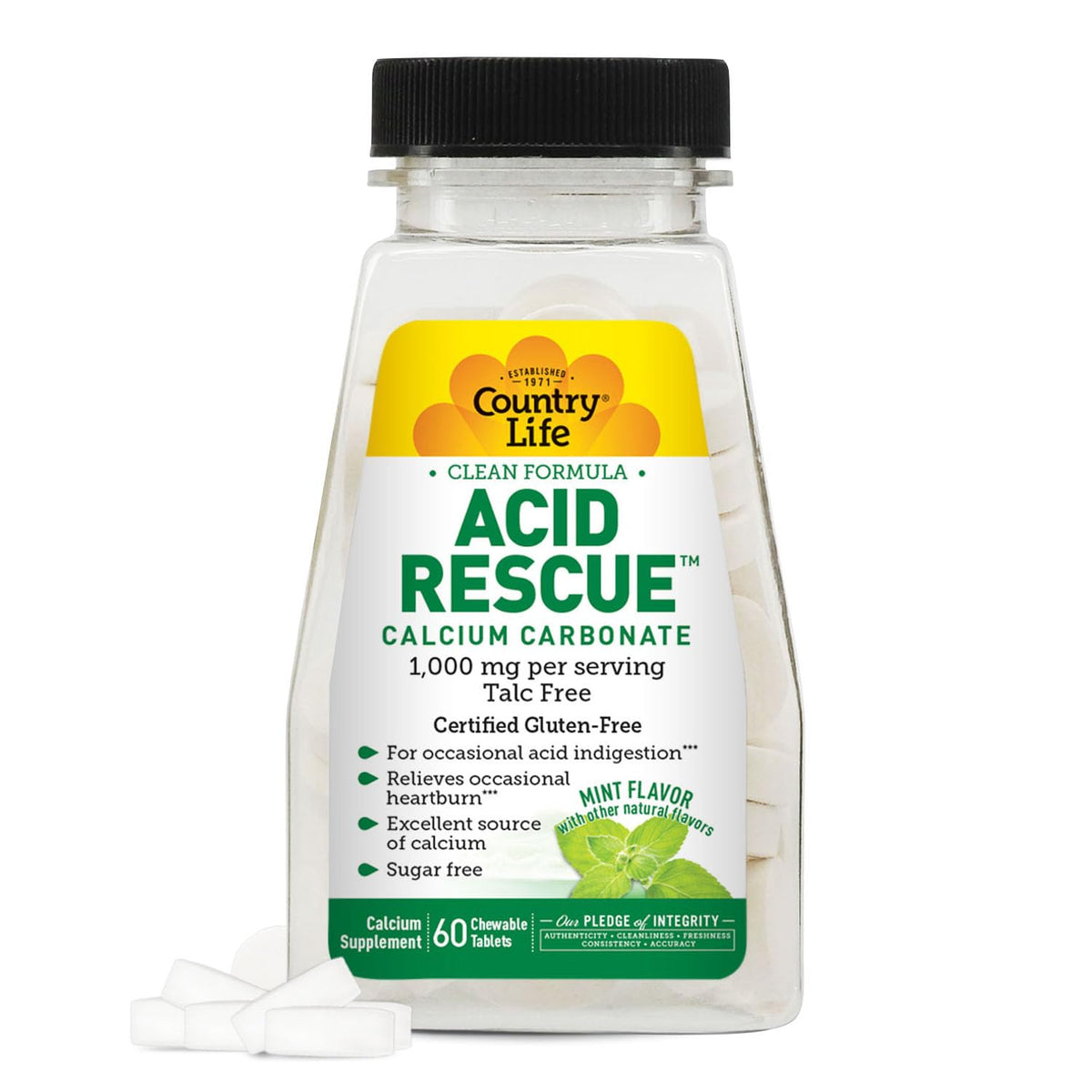 Country Life Acid Rescue Calcium Carbonate