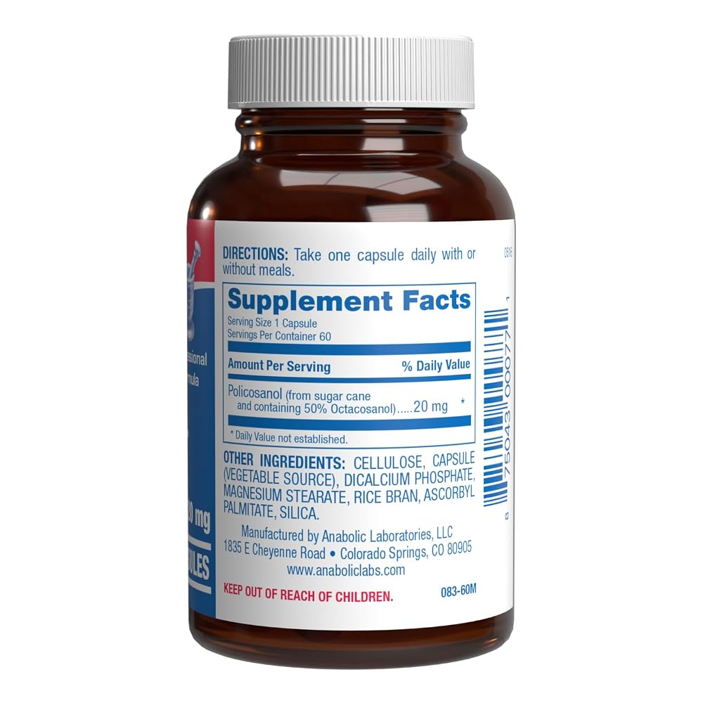Anabolic Laboratories Plant Based Policosanol 20mg - 60 Vegetarian Capsules - image 9