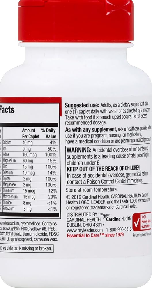 Leader Therapeutic-M Multivitamin and Mineral Supplement - 390 Caplets - image 3