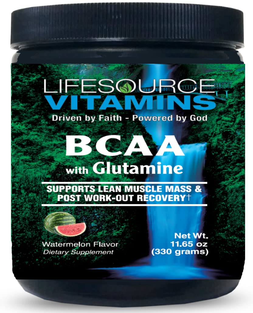 LifeSource Vitamins BCAA Powder Watermelon - 11.65 oz - image 3