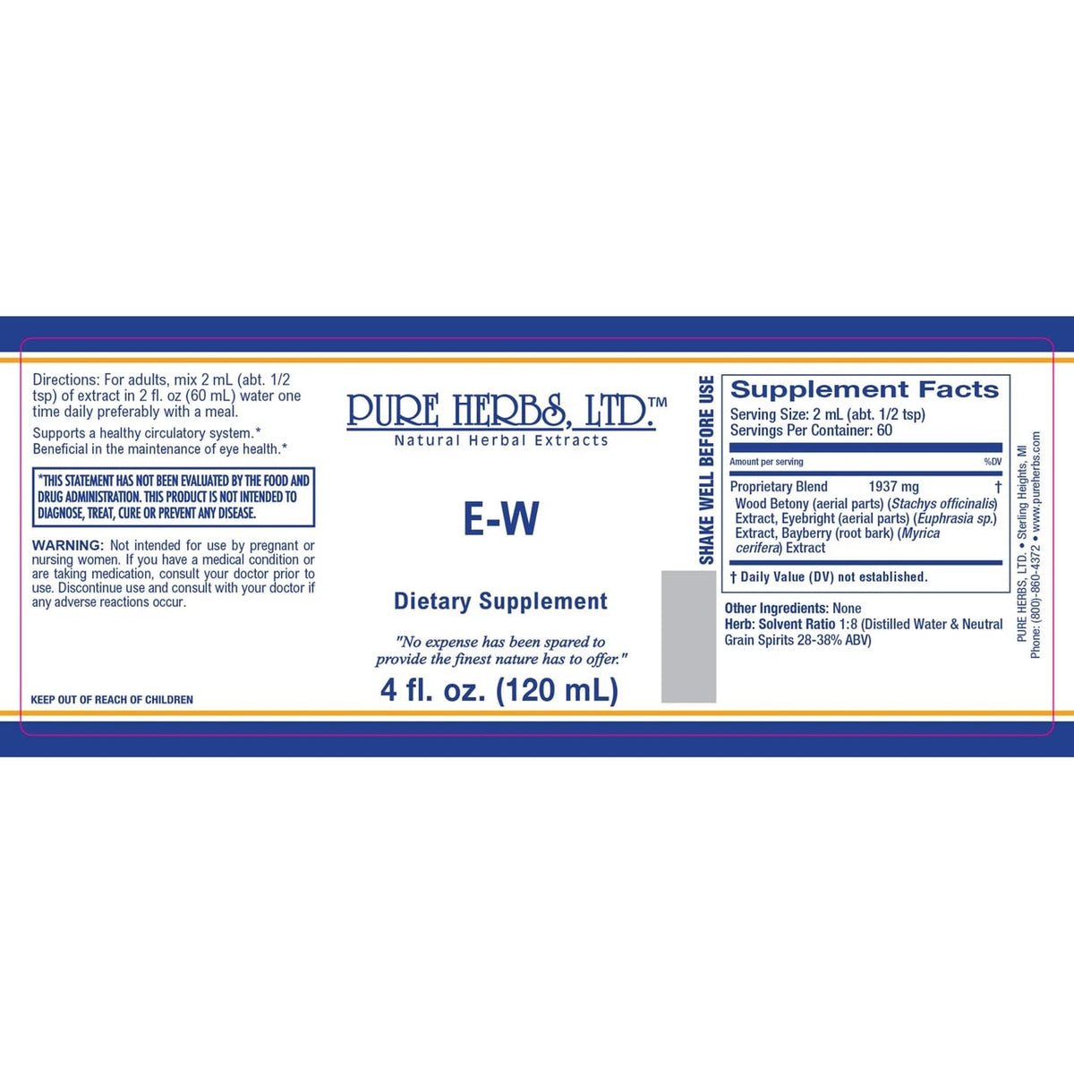 Pure Herbs E-W Vitamin E Liquid - 4 Fl Oz - image 3