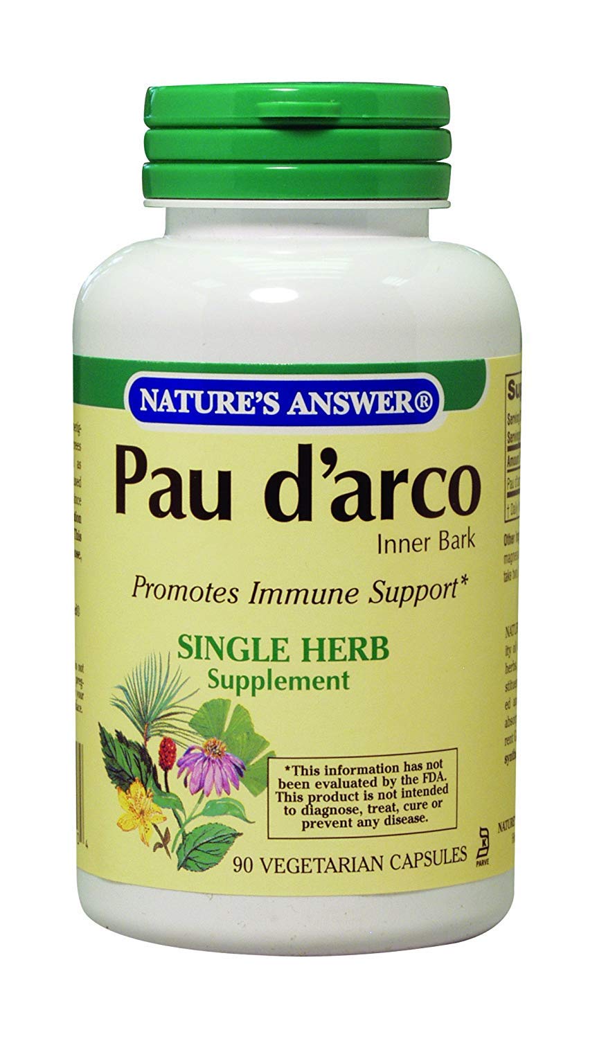 Nature's Answer Pau d'Arco Inner Bark 1000 mg - 90 Vegetarian Capsules