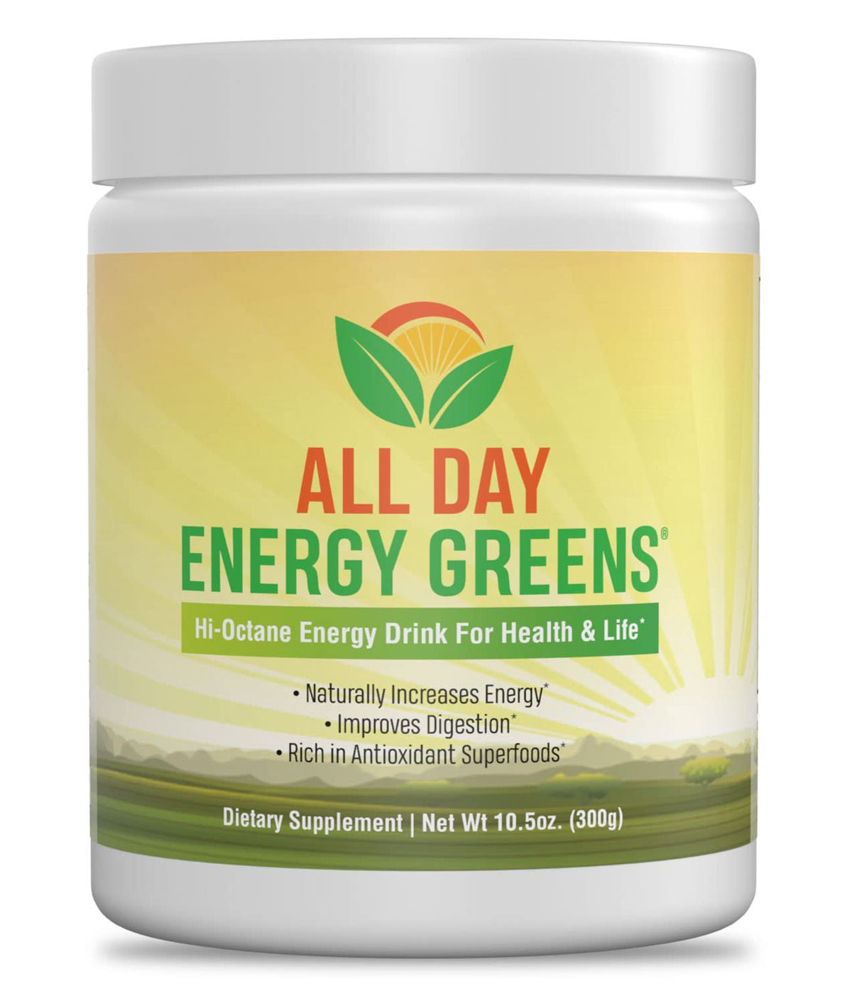 IVL All Day Energy Greens Powder for Nutrition & Digestion - 10.5 oz