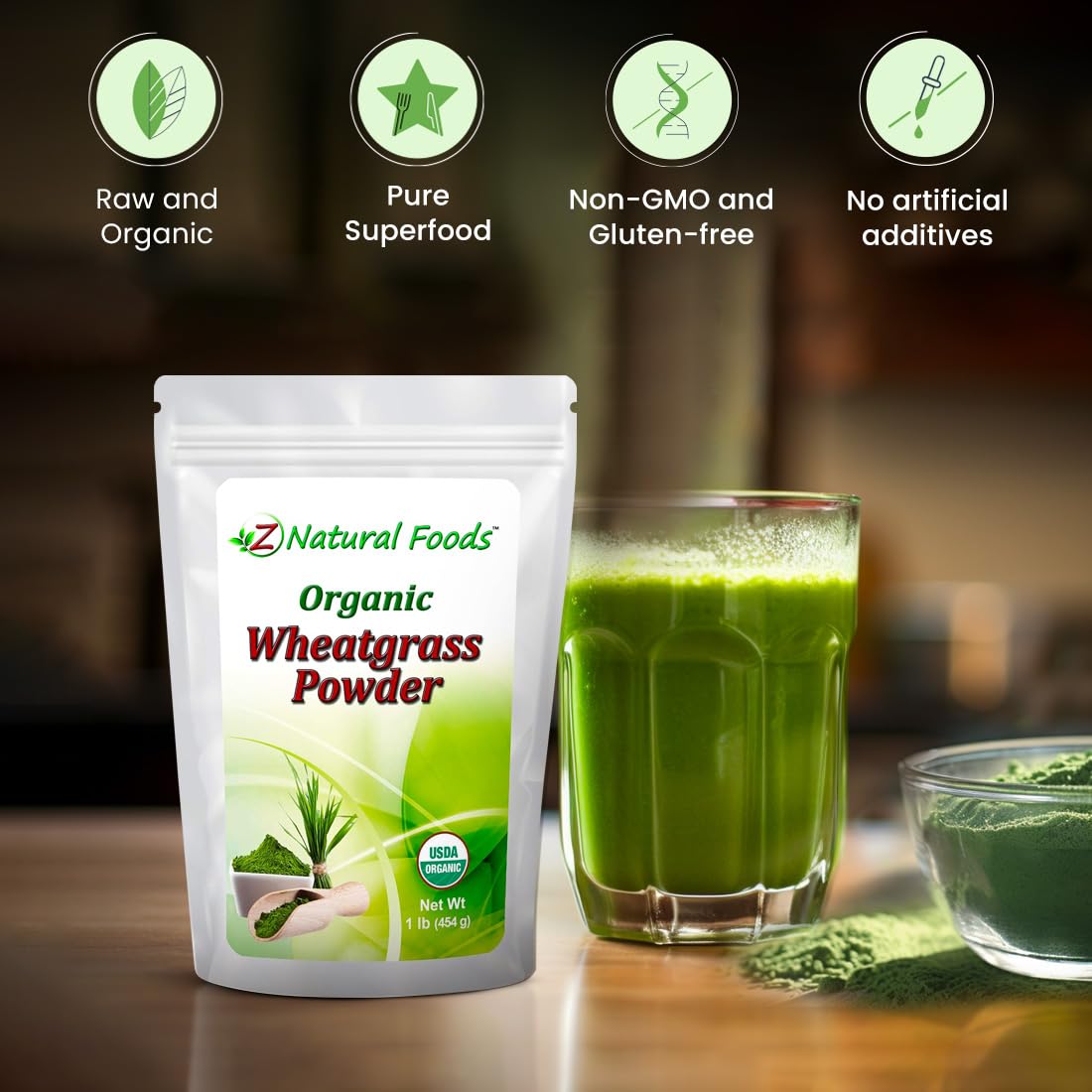 Z Natural Foods Organic Wheatgrass Powder - 1 lb - image 5